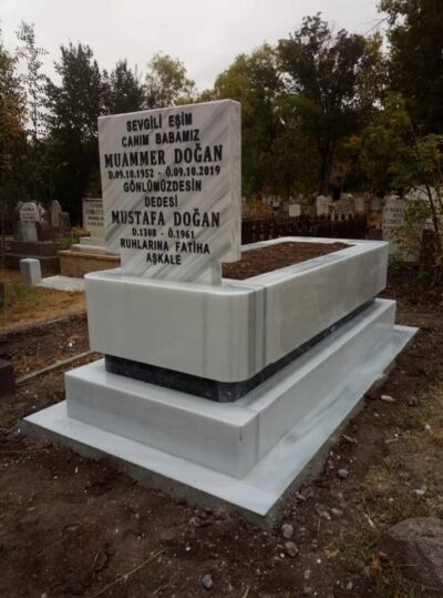 Beyaz Blok Mermer Mezar